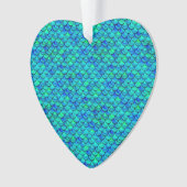 Falln Aqua Blue Scales Ornament (Vorderseite)