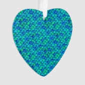 Falln Aqua Blue Scales Ornament (Vorderseite)