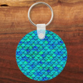 Falln Aqua Blue Scales Schlüsselanhänger (Vorderseite)