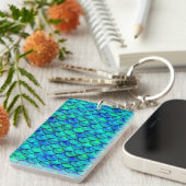 Falln Aqua Blue Scales Schlüsselanhänger (Vorderseite rechts)