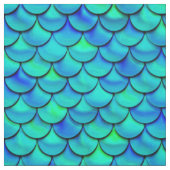 Falln Aqua Blue Scales Stoff (Muster)