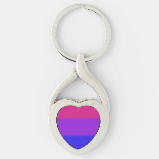 Falln bisexuelle Stolz-Flagge Schlüsselanhänger (Vorderseite)