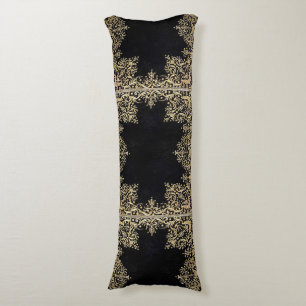 Falln Black and Gold Filigree Seitenschläferkissen