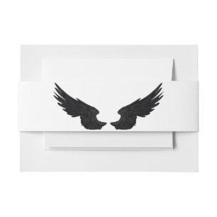 Falln Black Angel Wings Einladungsbanderole