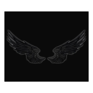 Falln Black Angel Wings Fotodruck