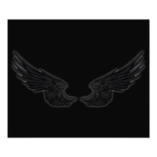 Falln Black Angel Wings Fotodruck (Vorne)