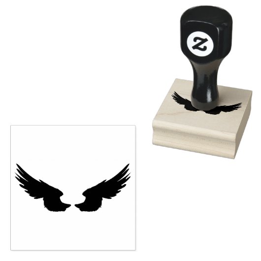 Falln Black Angel Wings Gummistempel (Stempel)
