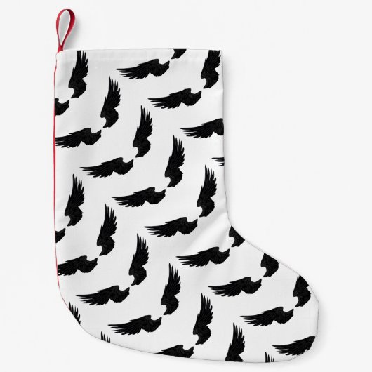 Falln Black Angel Wings Kleiner Weihnachtsstrumpf (Vorderseite)