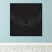 Falln Black Angel Wings Leinwanddruck (Insitu (Holzboden))