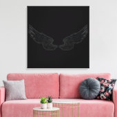 Falln Black Angel Wings Leinwanddruck (Insitu (Wohnzimmer))
