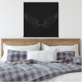 Falln Black Angel Wings Leinwanddruck (Insitu (Schlafzimmer))