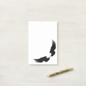 Falln Black Angel Wings Post-it Klebezettel (Auf Schreibtisch)