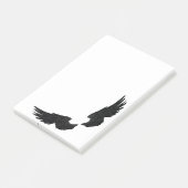 Falln Black Angel Wings Post-it Klebezettel (angewinkelt)