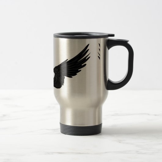 Falln Black Angel Wings Reisebecher (Rechts)