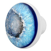 Falln blaues KristallGeode Keramikknauf (Rechts)