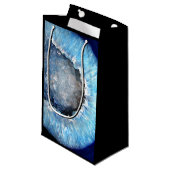 Falln blaues KristallGeode Kleine Geschenktüte (Vorderseite Schrägansicht)