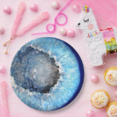 Falln blaues KristallGeode Pappteller (Party)