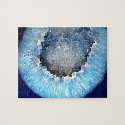 Falln blaues KristallGeode Puzzle (Horizontal)