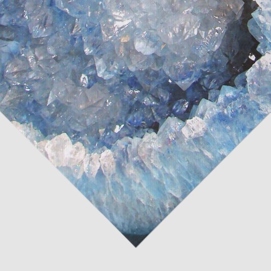 Falln blaues KristallGeode Seidenpapier (Ausschnitt)
