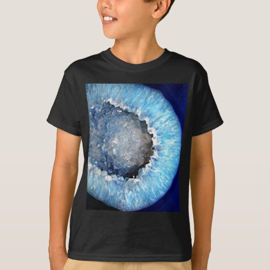 Falln blaues KristallGeode T-Shirt (Vorderseite)