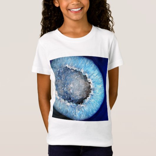 Falln blaues KristallGeode T-Shirt (Vorderseite)