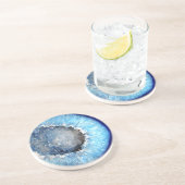 Falln blaues KristallGeode Untersetzer (Seite)