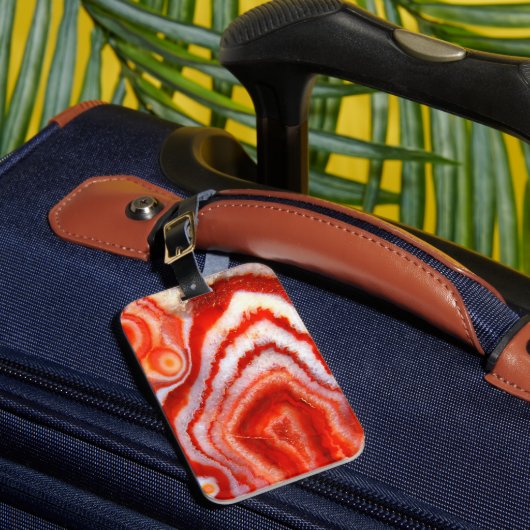 Falln Blood Orange Agate. Gepäckanhänger (Vorderseite Insitu 1)