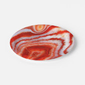 Falln Blood Orange Agate. Pappteller (Schrägansicht)