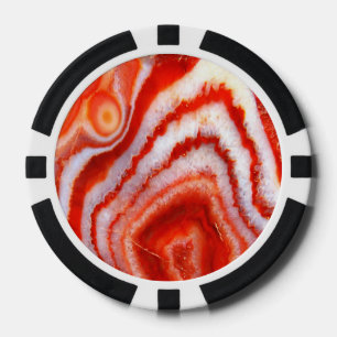 Falln Blood Orange Agate Pokerchips