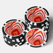 Falln Blood Orange Agate Pokerchips (Stapel)