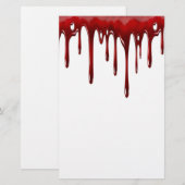 Falln Blood Tropfen White Briefpapier (Vorne/Hinten)