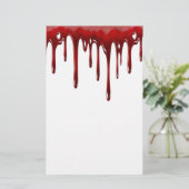 Falln Blood Tropfen White Briefpapier (Stehend Vorderseite)