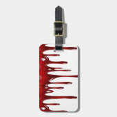Falln Blood Tropfen White Gepäckanhänger (Vorderseite vertikal)
