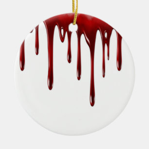 Falln Blood Tropfen White Keramikornament
