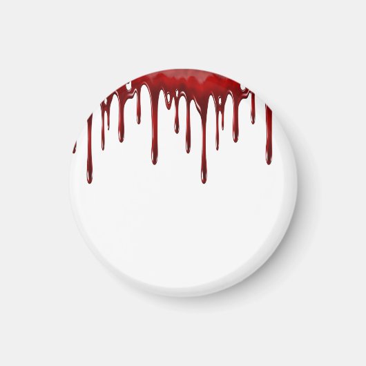 Falln Blood Tropfen White Magnet (Vorne)