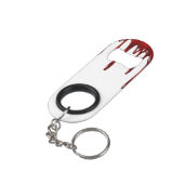 Falln Blood Tropfen White Mini Flaschenöffner (Rückseite Schrägansicht)