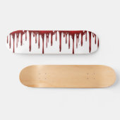 Falln Blood Tropfen White Skateboard (Horizontal)