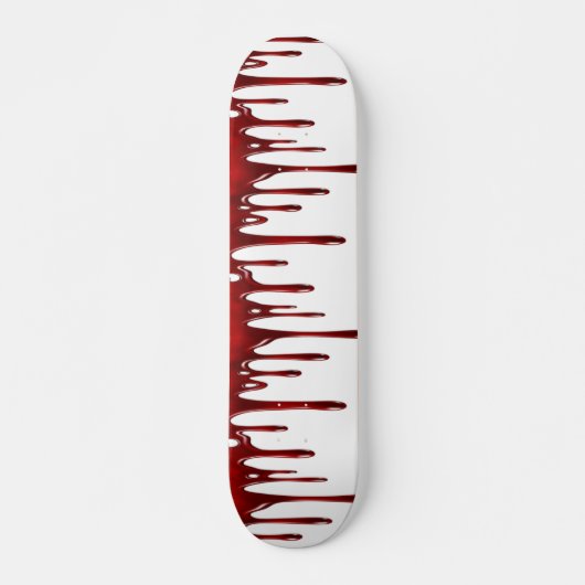 Falln Blood Tropfen White Skateboard (Vorne)