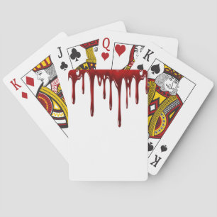 Falln Blood Tropfen White Spielkarten