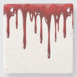 Falln Blood Tropfen White Steinuntersetzer