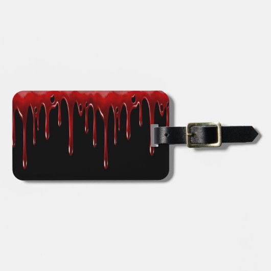 Falln Blood Tropfens Black Gepäckanhänger (Vorderseite horizontal)