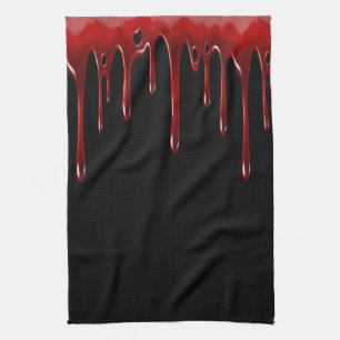 Falln Blood Tropfens Black Küchentuch