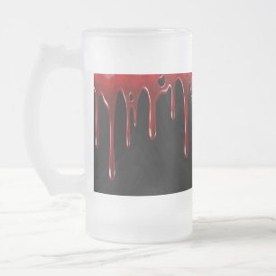 Falln Blood Tropfens Black Mattglas Bierglas