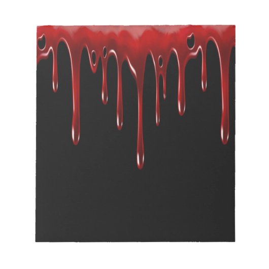 Falln Blood Tropfens Black Notizblock (Vorderseite)