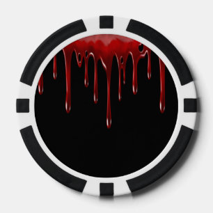 Falln Blood Tropfens Black Pokerchips
