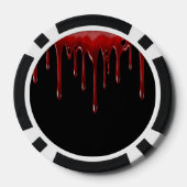 Falln Blood Tropfens Black Pokerchips (Rückseite)