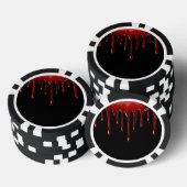 Falln Blood Tropfens Black Pokerchips (Stapel)