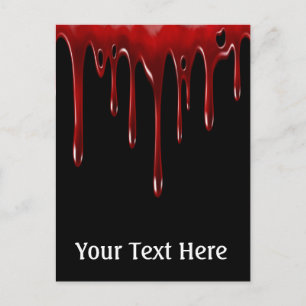 Falln Blood Tropfens Black Postkarte