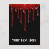 Falln Blood Tropfens Black Postkarte (Vorderseite)