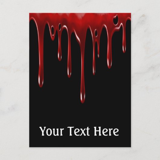 Falln Blood Tropfens Black Postkarte (Vorderseite)